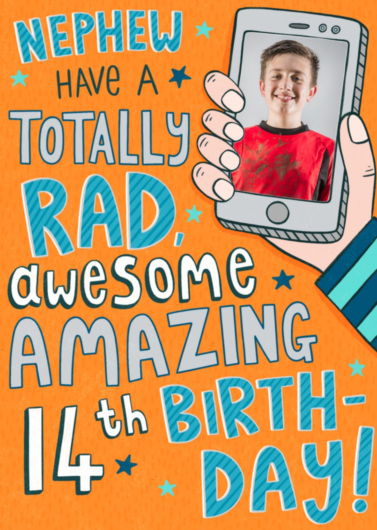 Verjaardagskaart fotokaart neefje Greetz