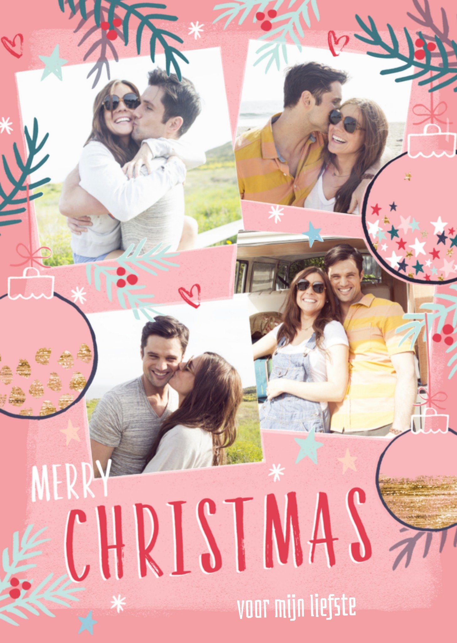 Kerstkaart Vrolijk Vrouw Studio Sundae