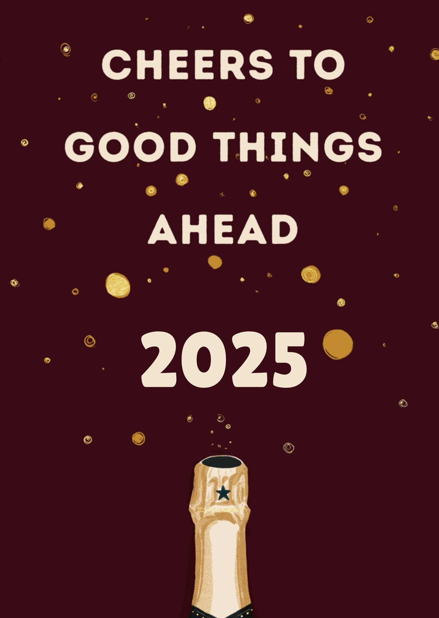 Greetz Nieuwjaarkaart jaartal cheers Standard Card