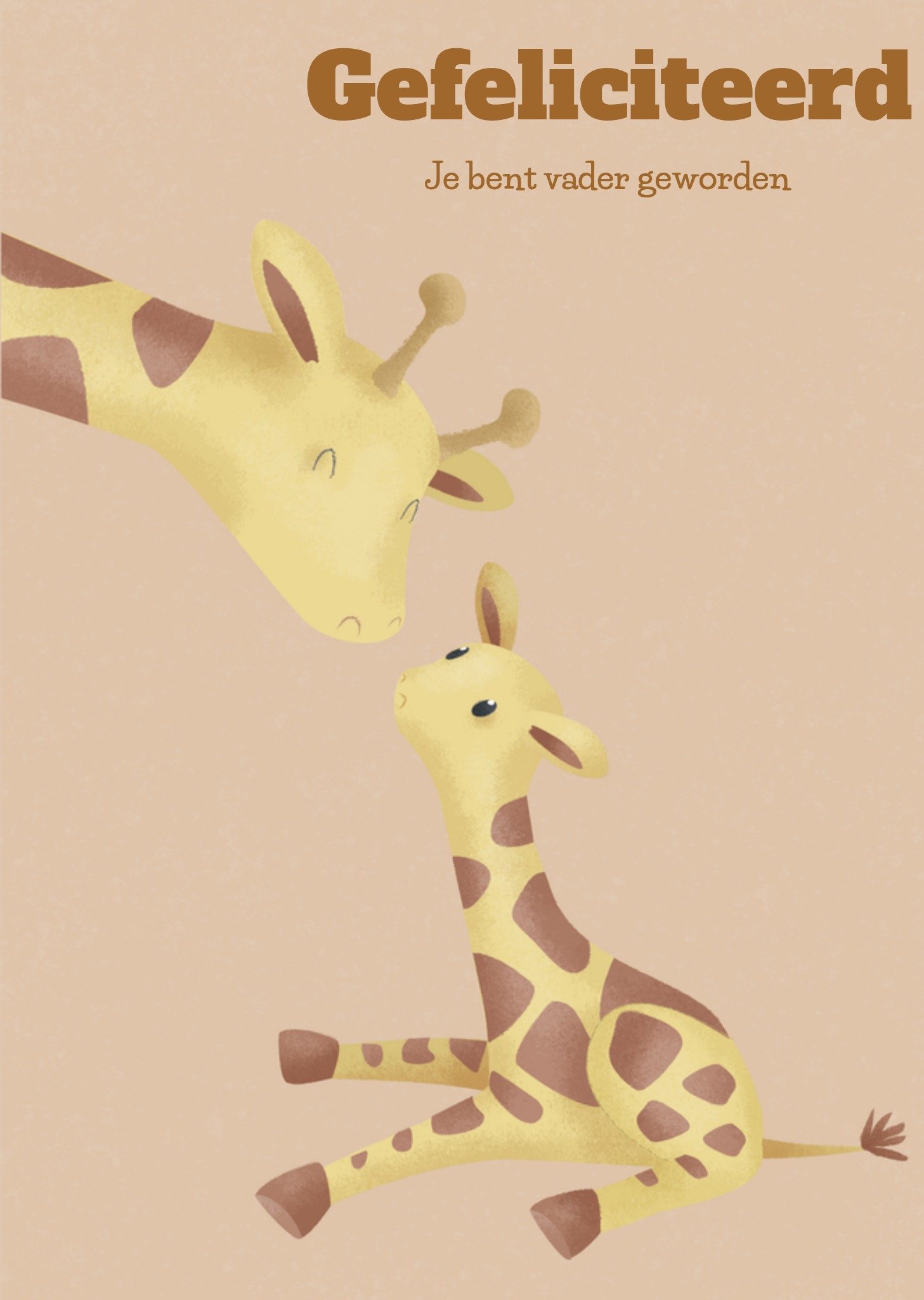 Geboortekaart Giraffe Kaart Little Dutch