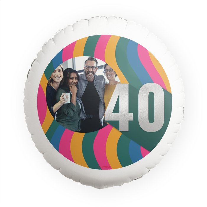 Ballon | 40 jaar | Foto aanpasbaar