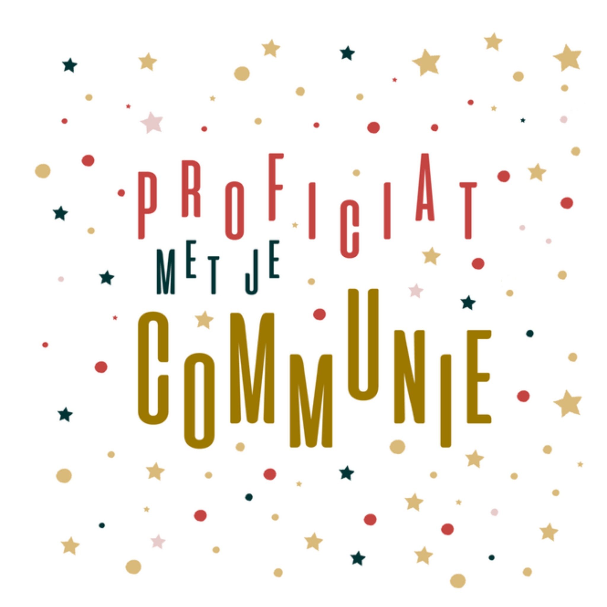 Greetz Communie kaart Proficiat Vierkant