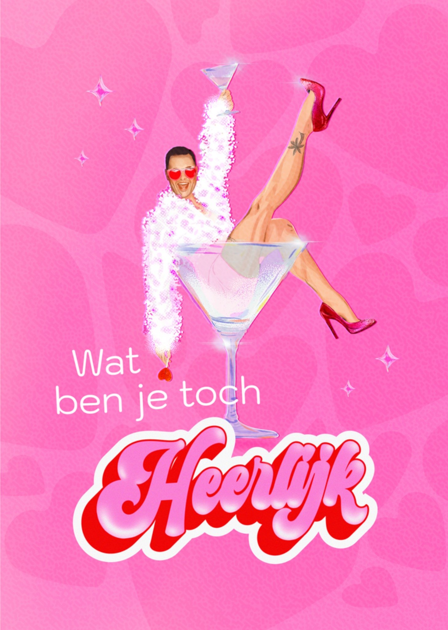 Valentijnskaart wat ben je toch heerlijk cocktail Kaart Fred van Leer