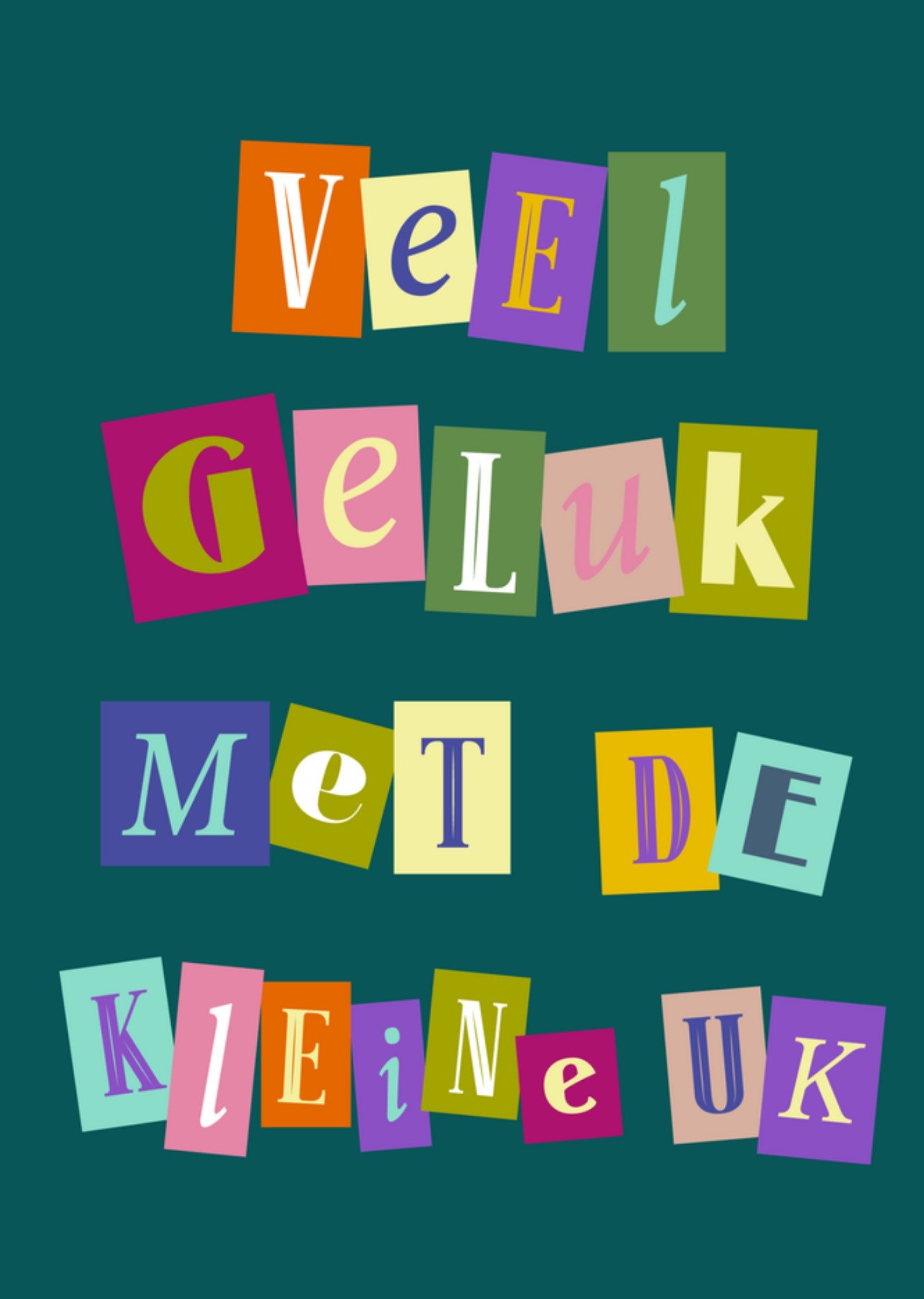 Greetz Geboortekaart geluk met de kleine uk Standard Card