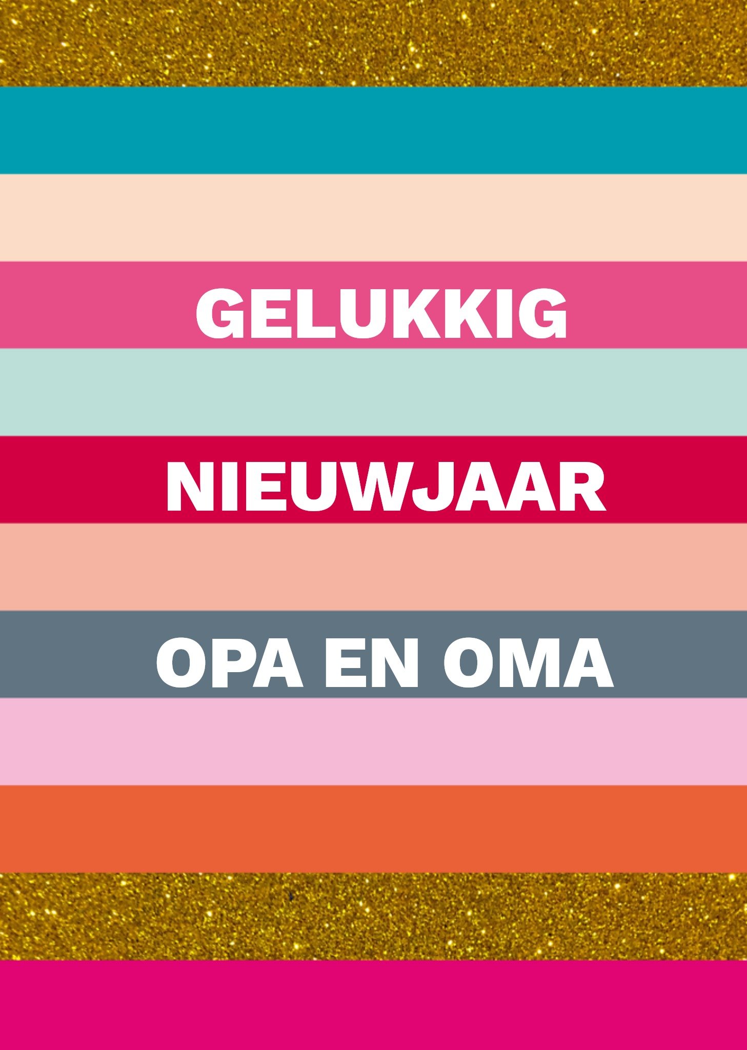 Nieuwjaarskaart Strepen Gelukkig Kaart Paperclip