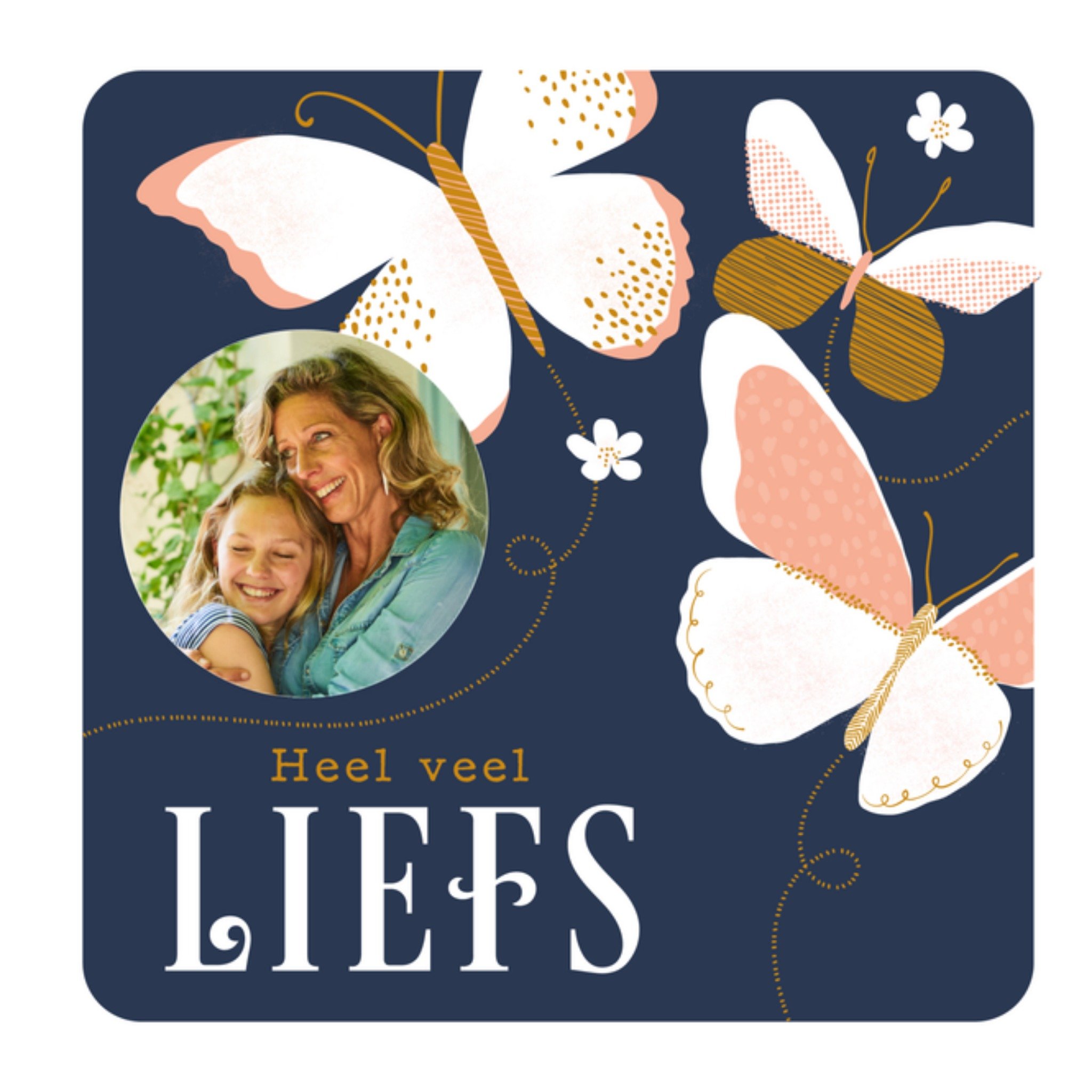 Sterkte kaart vlinders foto Vierkante Kaart Paperclip