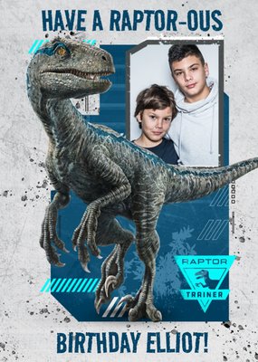 Jurassic World | Verjaardagskaart | Met foto en naam