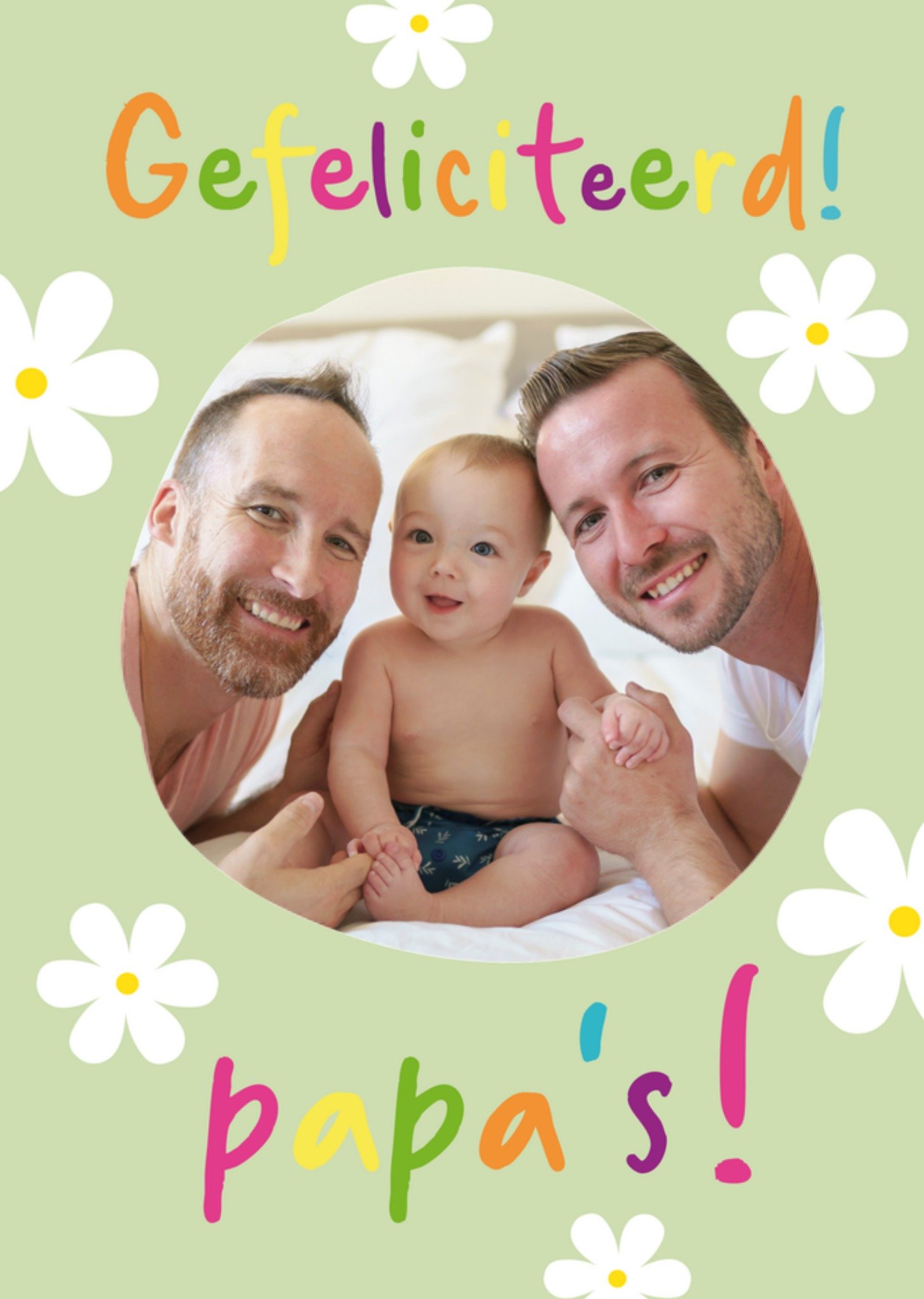 Geboortekaart fotokaart papa