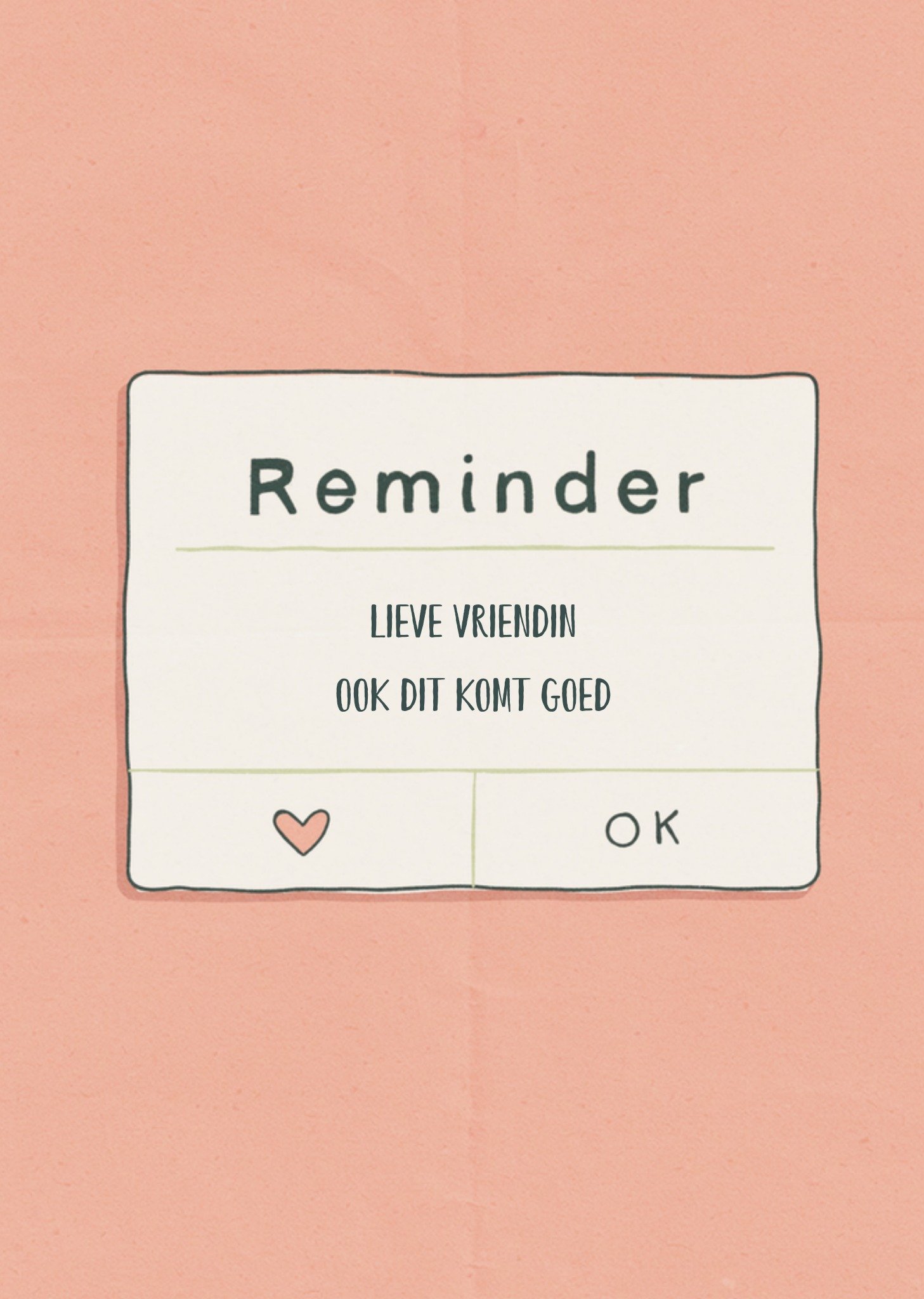 Denken aan kaart reminder vriendin Greetz
