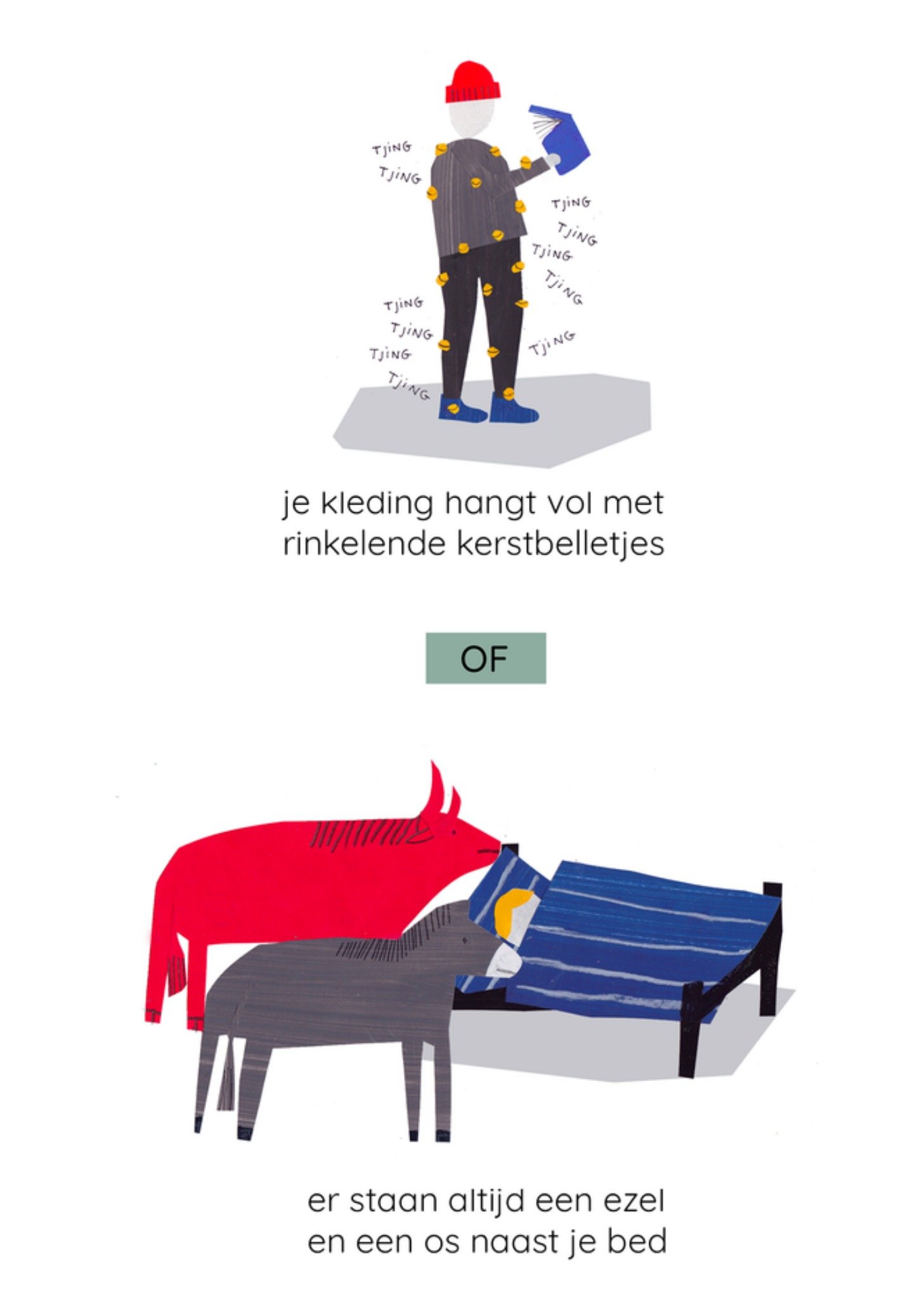 Kerstkaart Kerstbelletjes Dilemma op Dinsdag