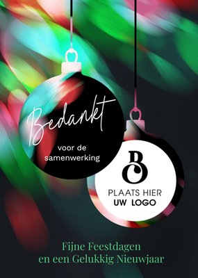 Bedankt Voor De Samenwerking Foto Upload Feestdagen Kaart
