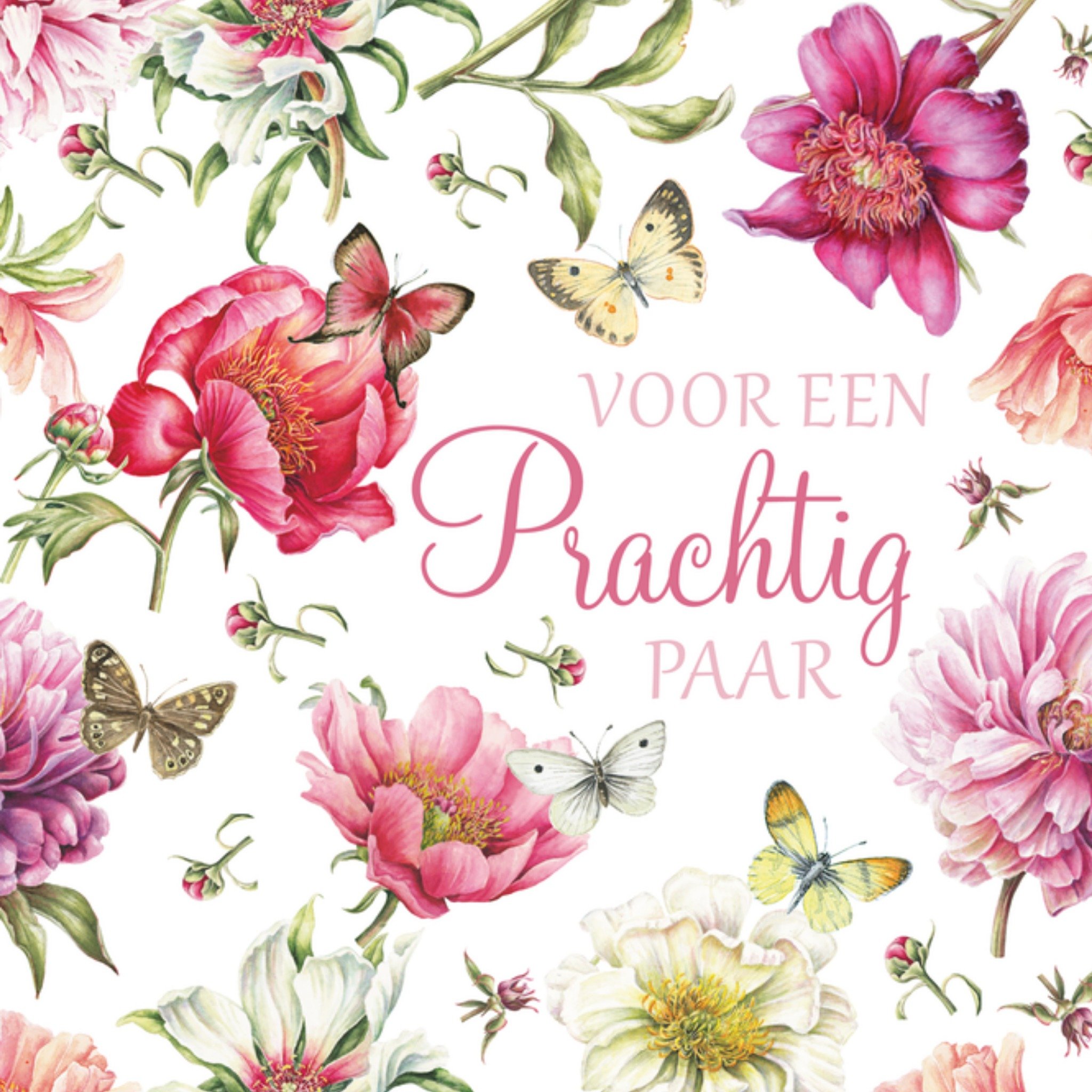 Jubileum kaart Voor een prachtig paar Vierkante Kaart Janneke Brinkman