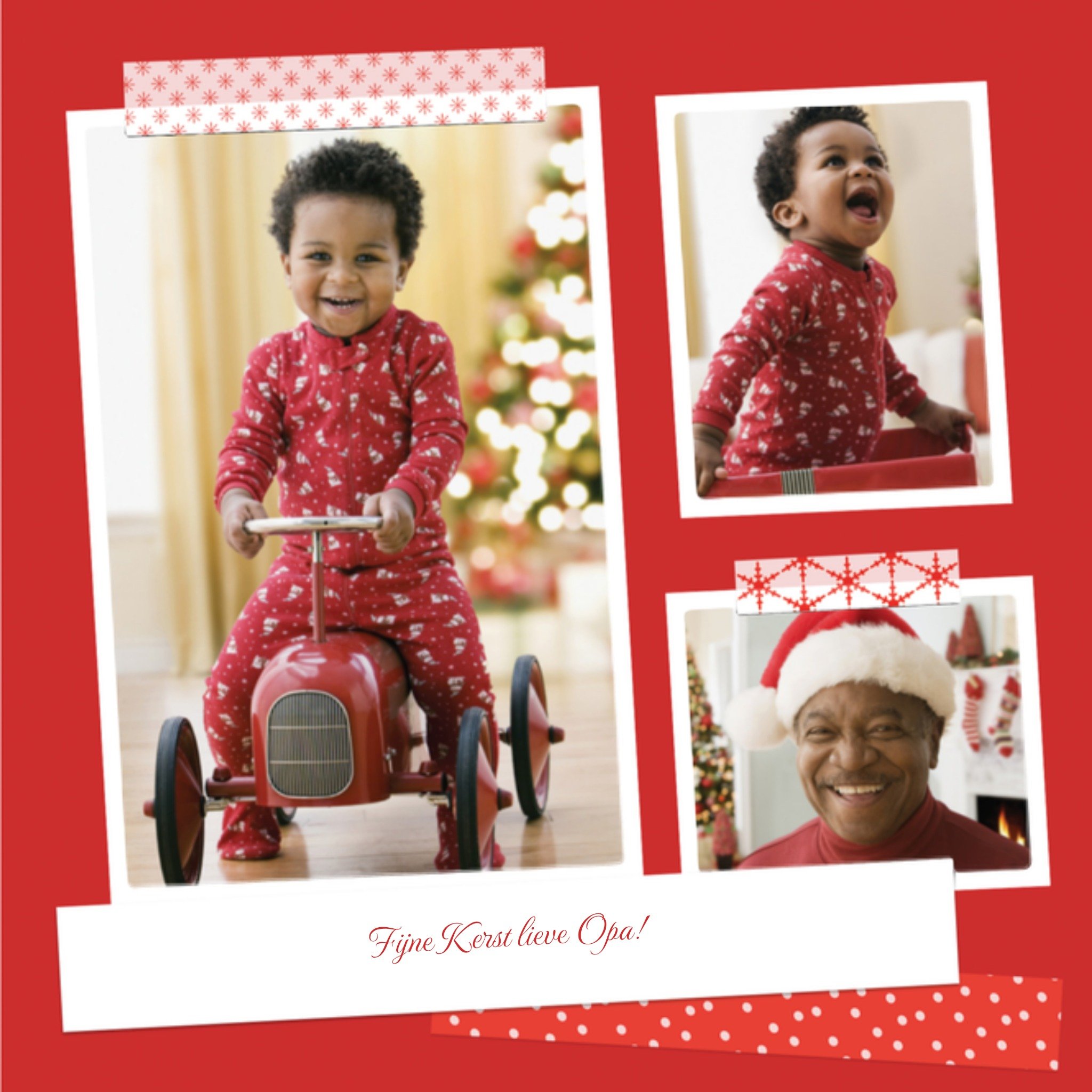 Greetz Kerstkaart Vrolijk Opa Vierkant