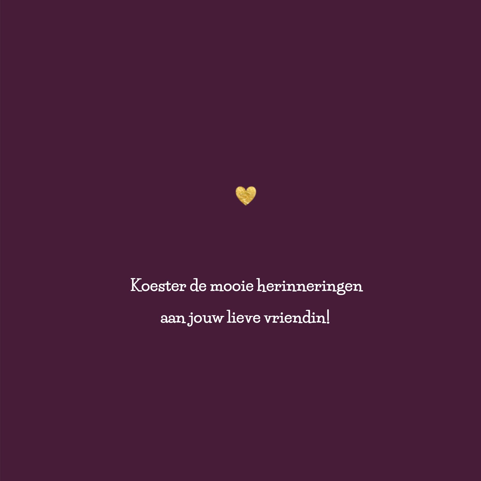 Greetz Condoleancekaart Lieve vriendin Vierkant