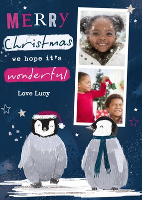 Greetz | Kerstkaart | Lief | Pinguin