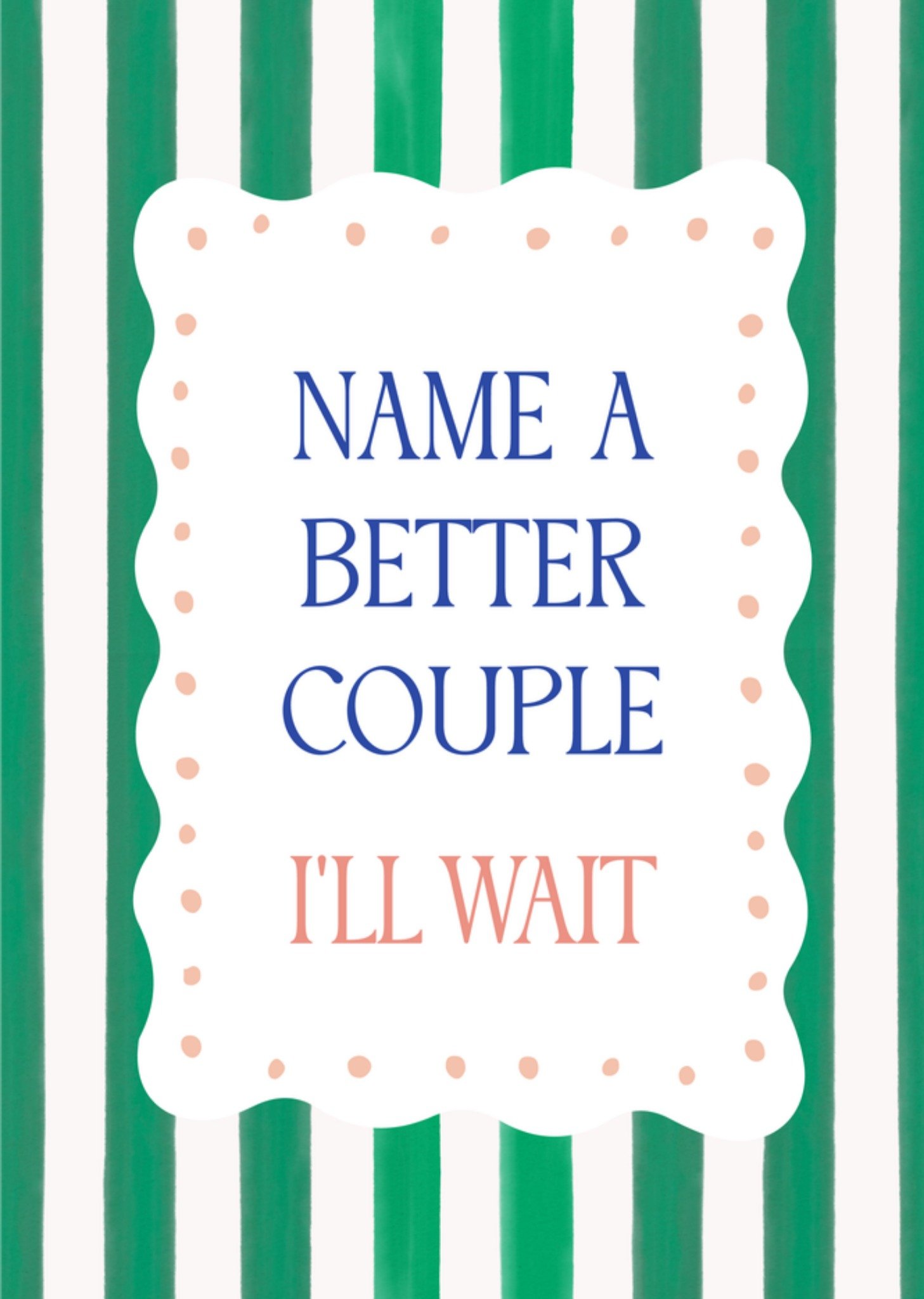 Huwelijkskaart Groene strepen Kaart Greetz