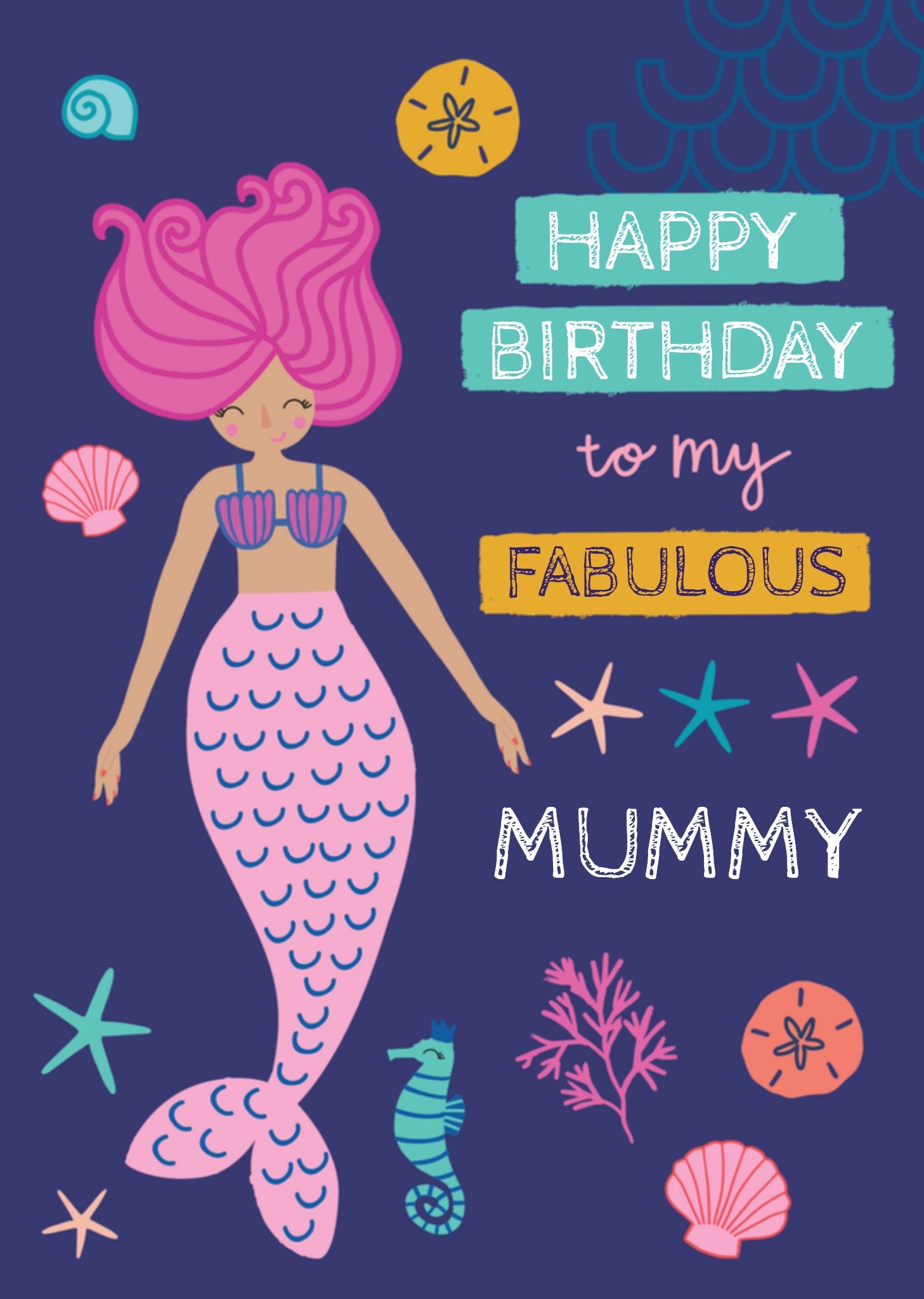 Natalie Alex Verjaardagskaart zeemeermin Kaart Mifkins
