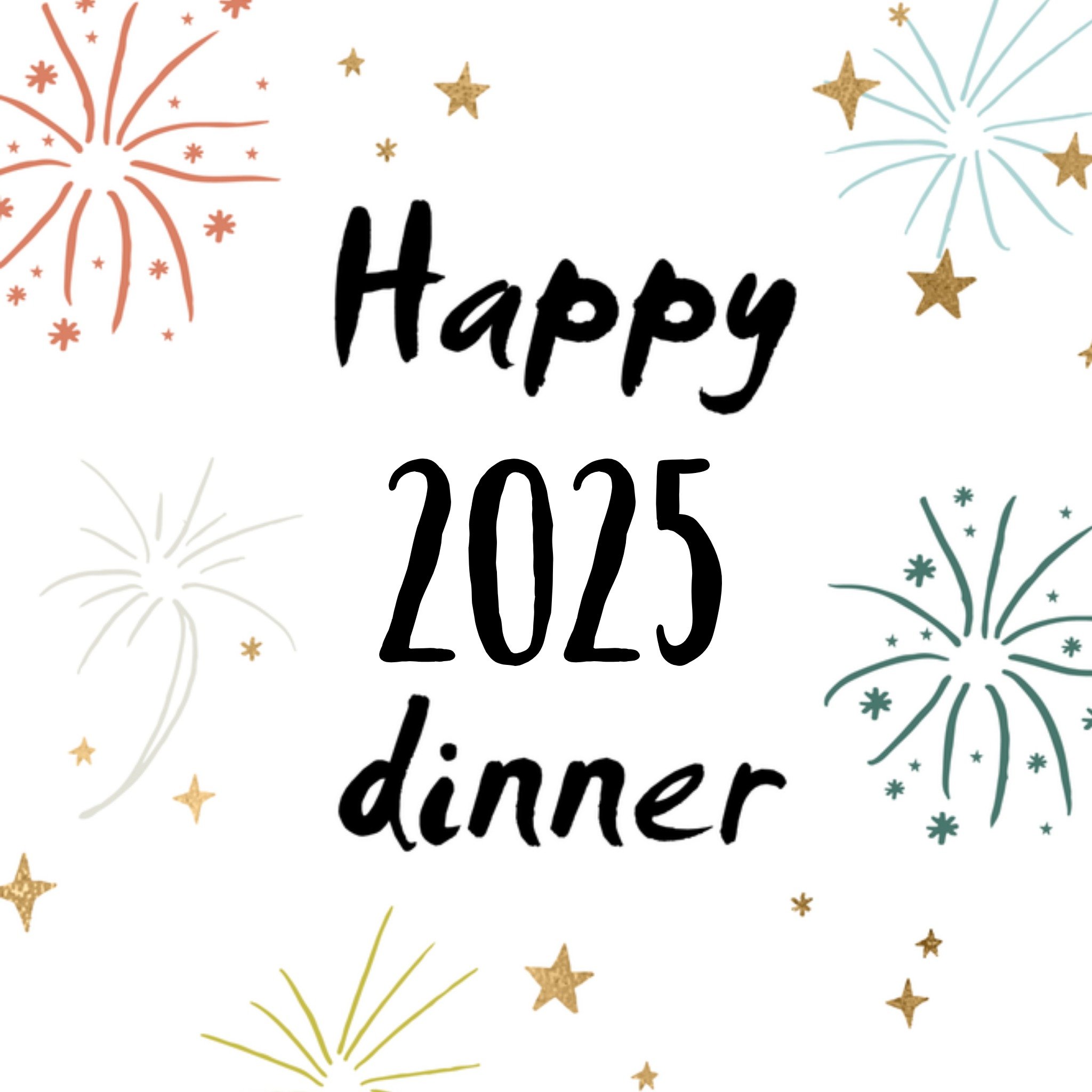 Greetz Uitnodiging nieuwjaarsfeest diner Vierkant