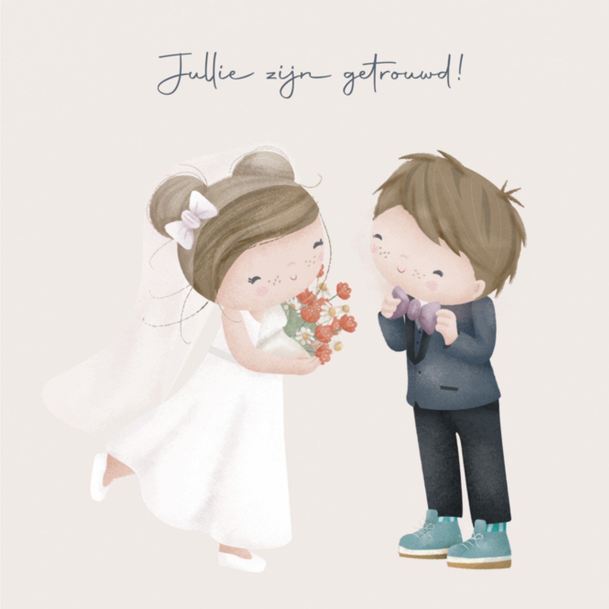 Huwelijkskaart Lief Vierkante Kaart Little Dutch