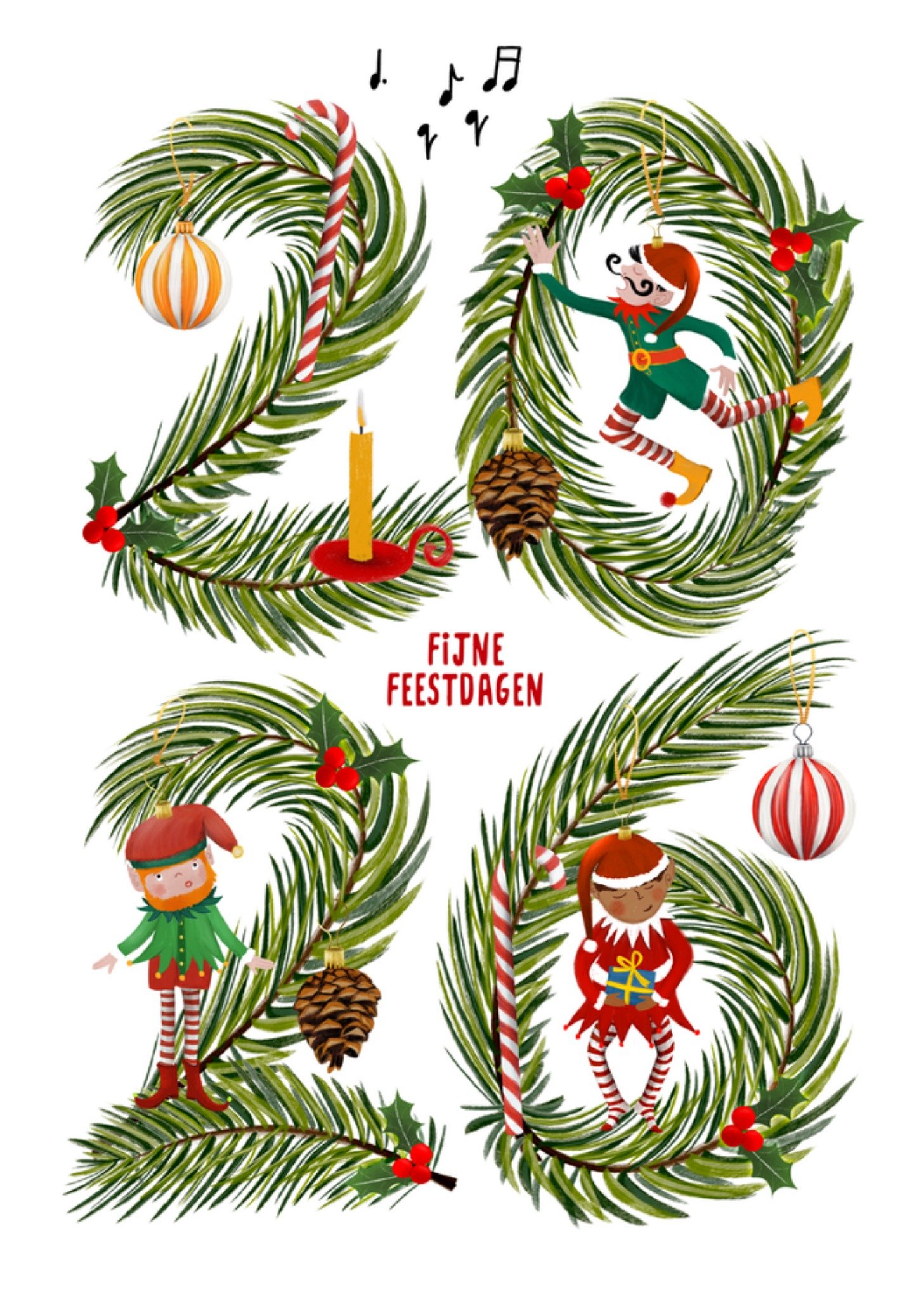 Patricia Hooning Kerstkaart Elfen Fishuals