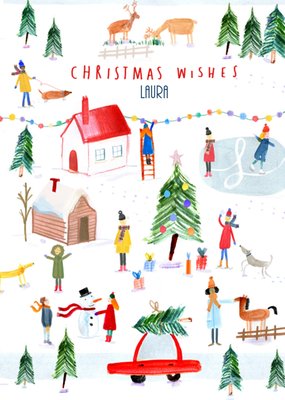 Greetz | Kerstkaart | illustratie | met naam