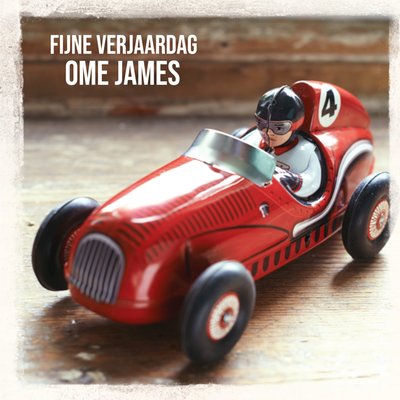 Greetz | Verjaardagskaart | raceauto met naam