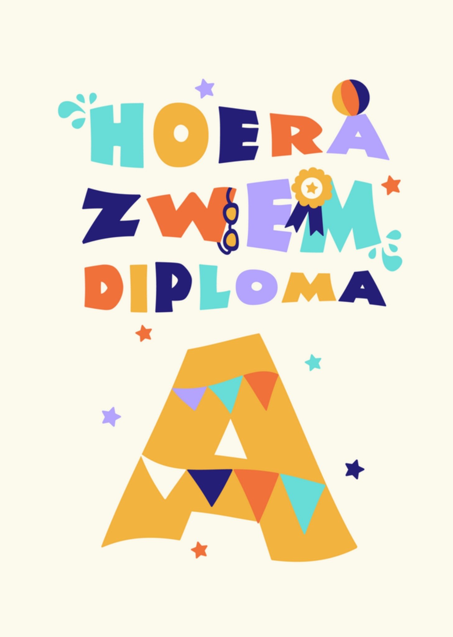 Zwemdiploma A diploma Kaart Greetz