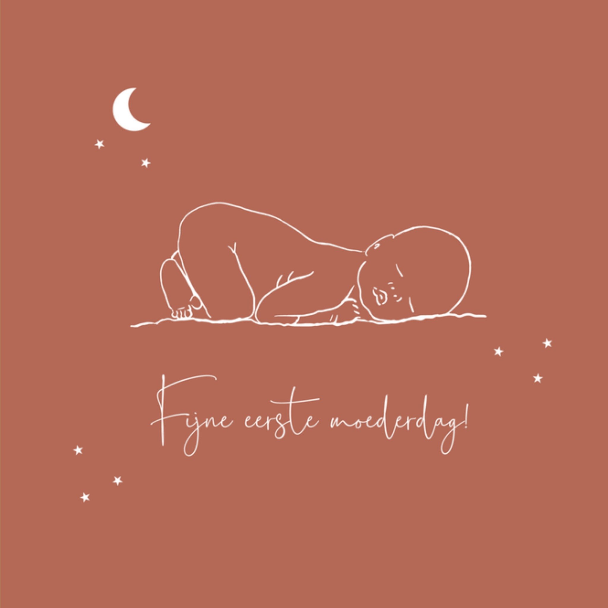 Moederdagkaart eerste moederdag Vierkante Kaart Tsjip