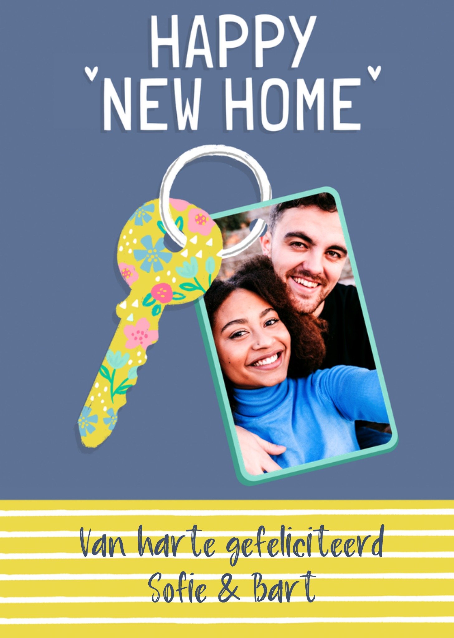 Nieuwe woning kaart Happy New Home Aanpasbare foto enn tekst Kaart Greetz