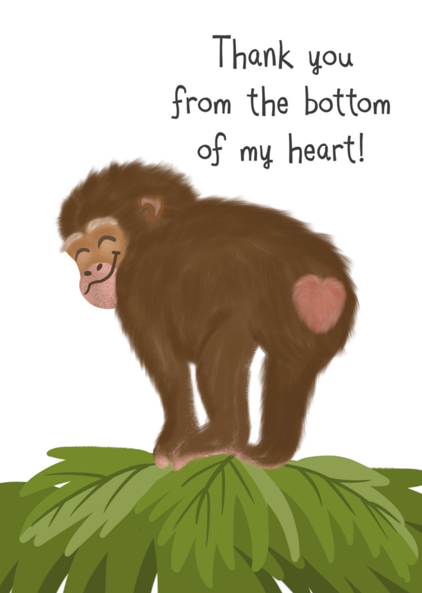 Bedanktkaart Thank you from the bottom of my heart Kaart Tsjip