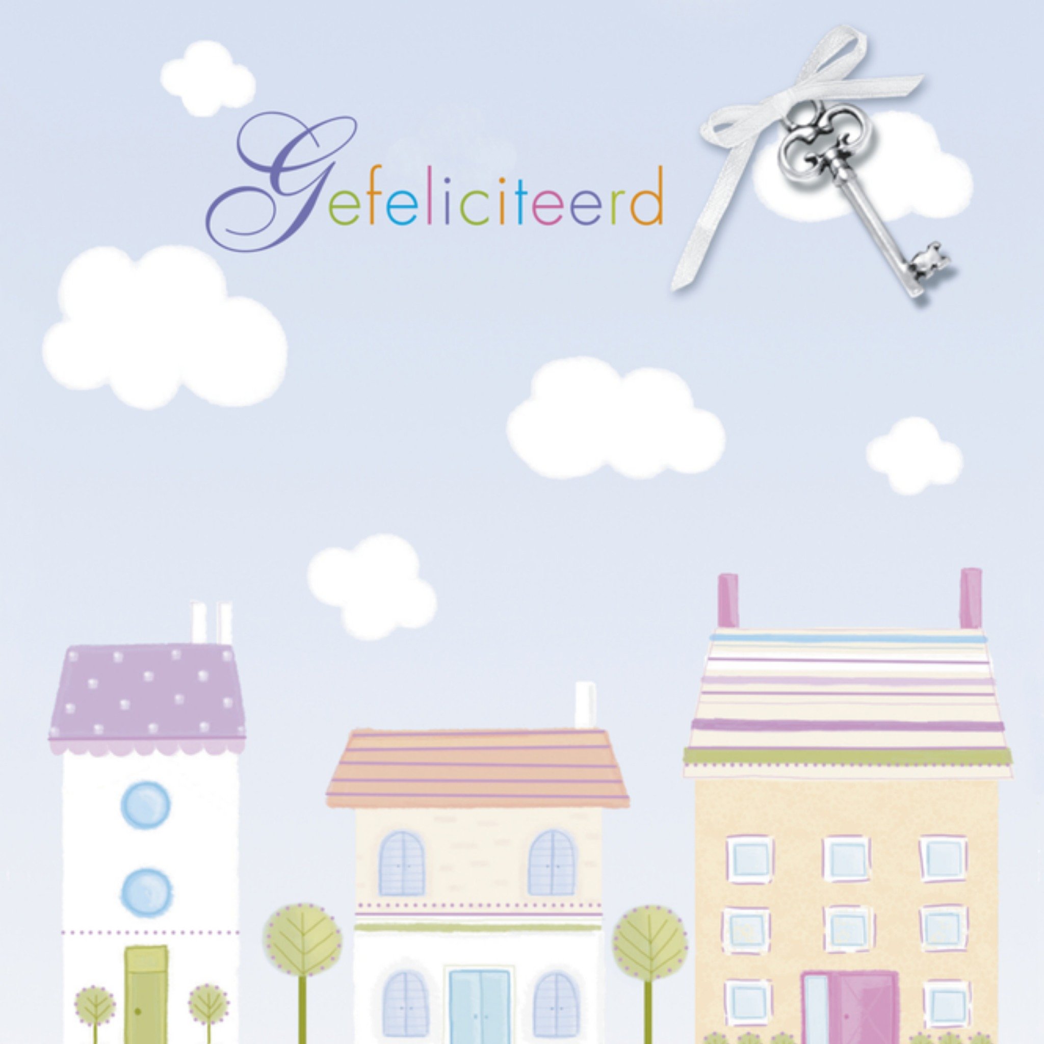 Nieuwe woning sleutel huisje Vierkante Kaart TMS