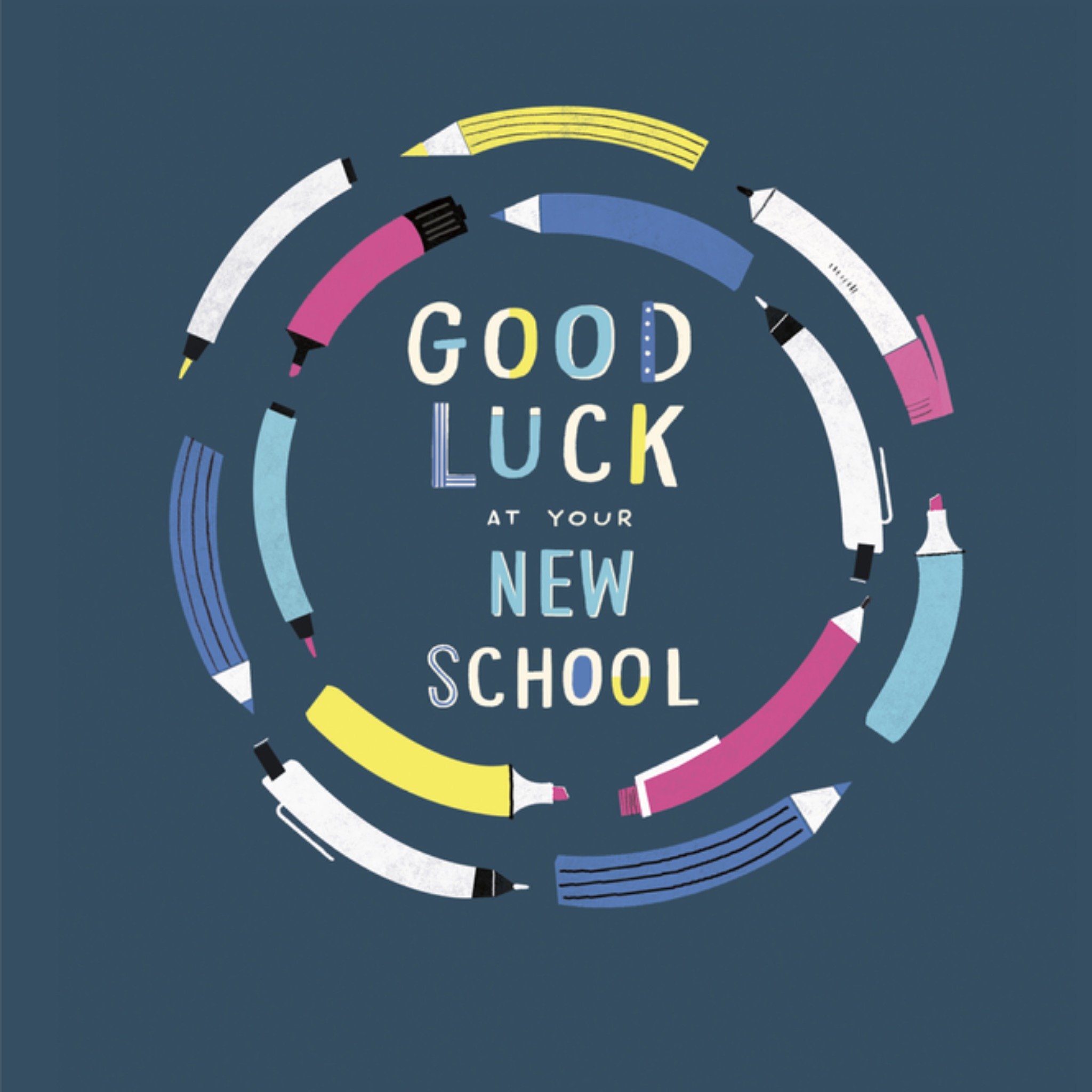 Succeskaart nieuwe school Grote Vierkante Kaart UK Greetings