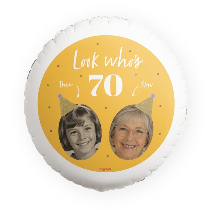 Ballon | Look Who's 70! | Foto & leeftijd aanpasbaar