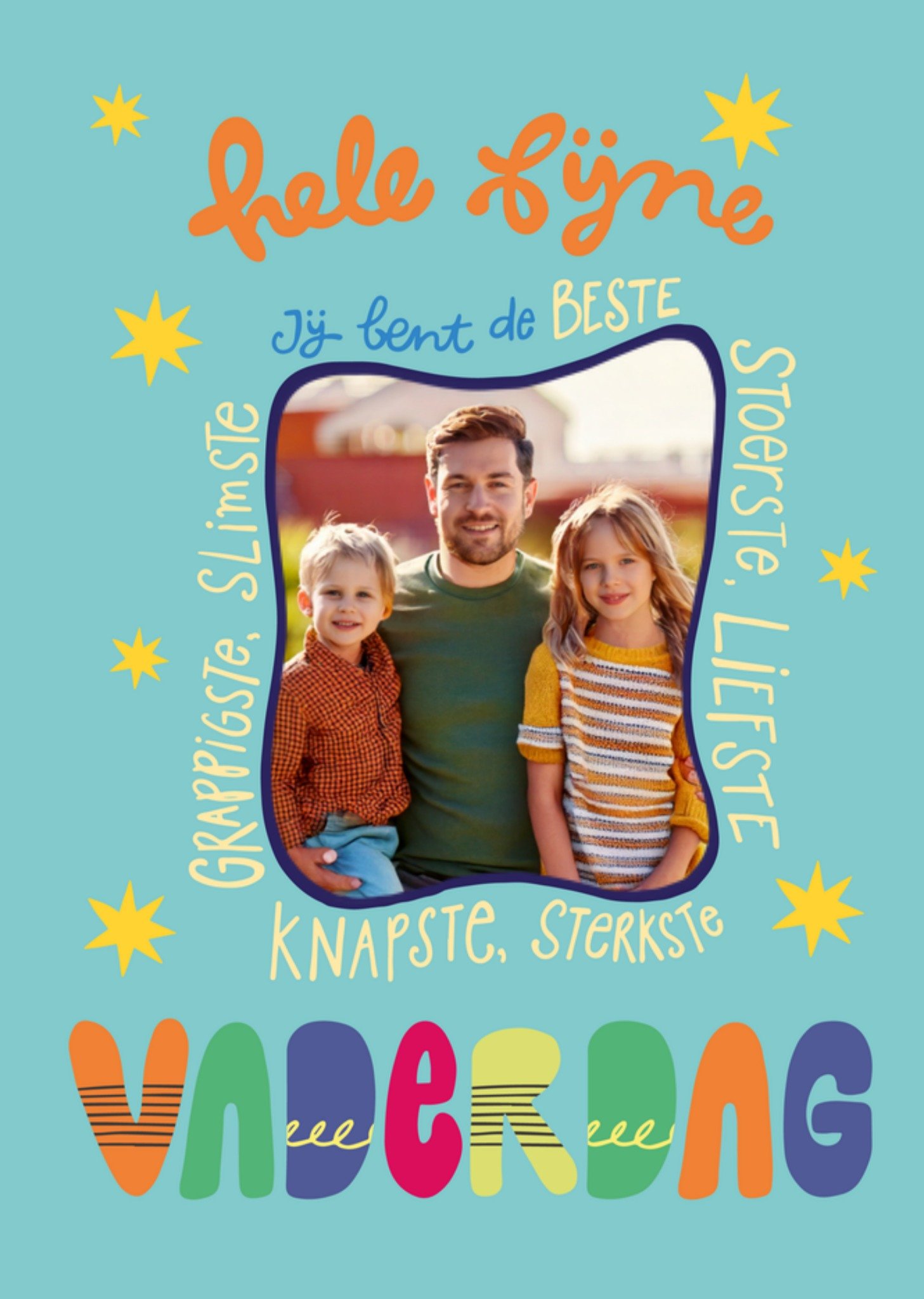 Vaderdagkaart Hele fijne Vaderdag Kaart Funny Side Up