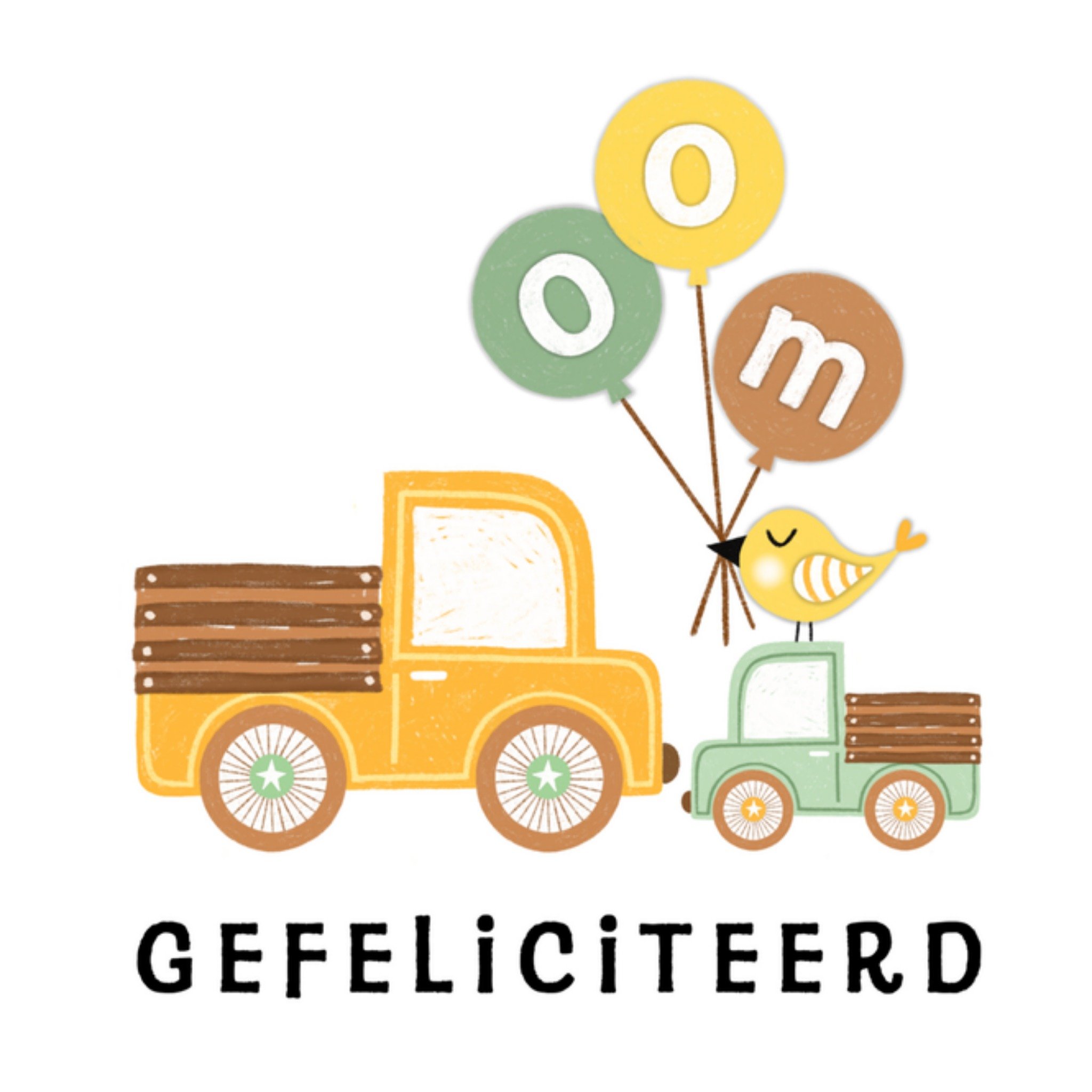 Geboortekaart Oom Vierkante Kaart Marieke Witke