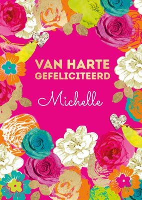 TMS | Verjaardagskaart | bloemen | met naam