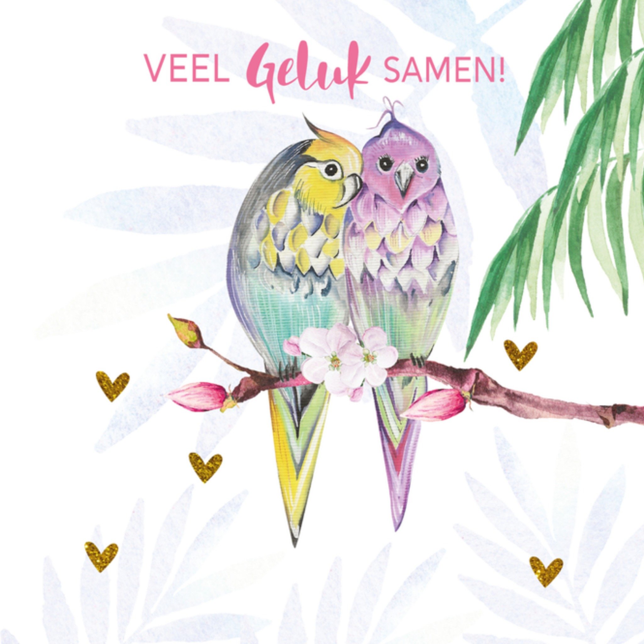 Nieuwe woning Veel geluk samen Vierkante Kaart Paperclip