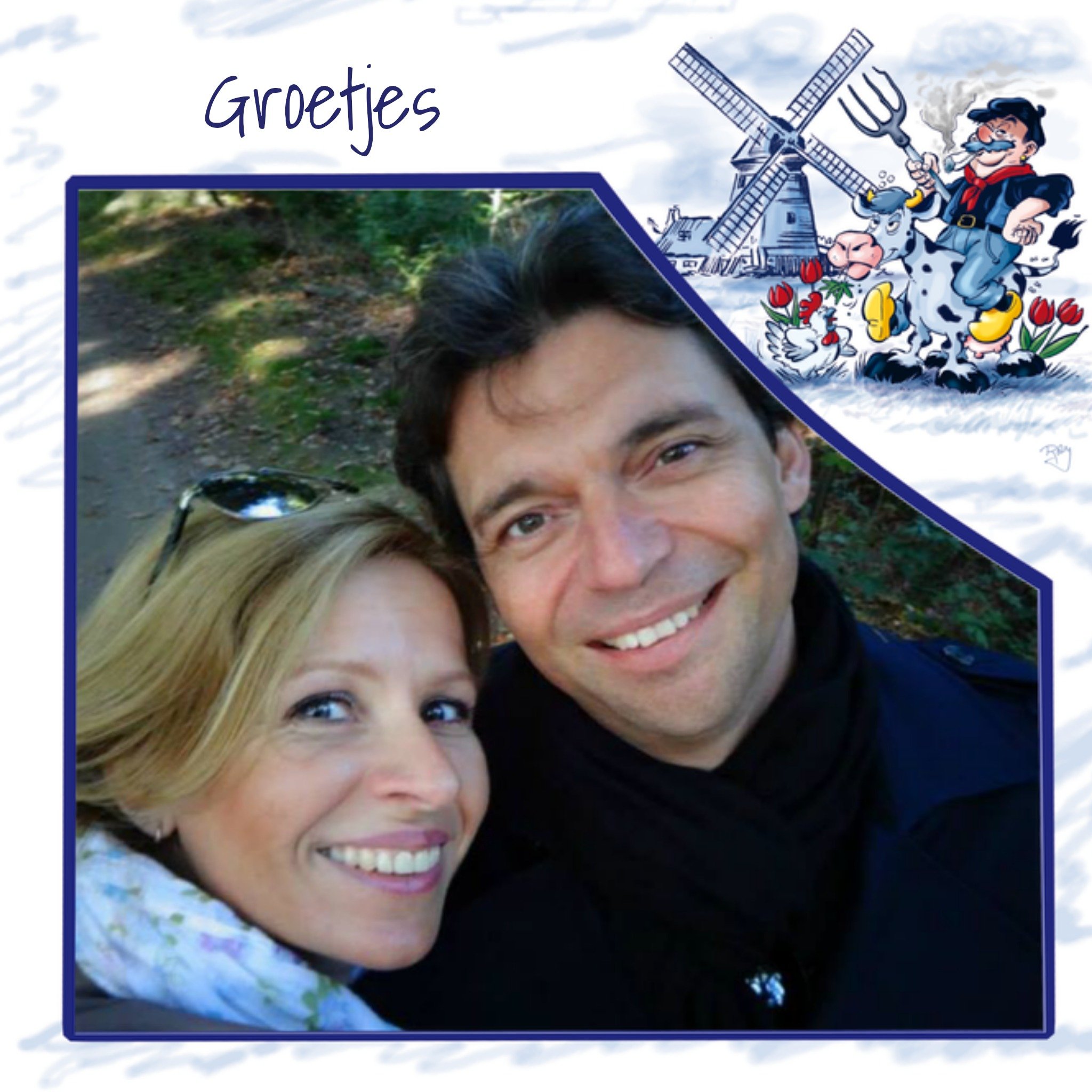 Old Dutch Zomaar kaart fotokaart Vierkant