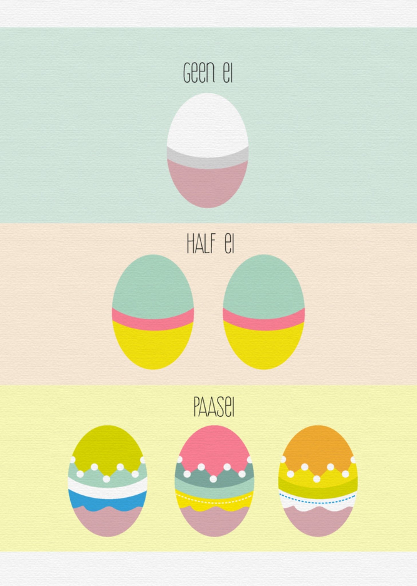 Paaskaart eitjes Kaart Greetz