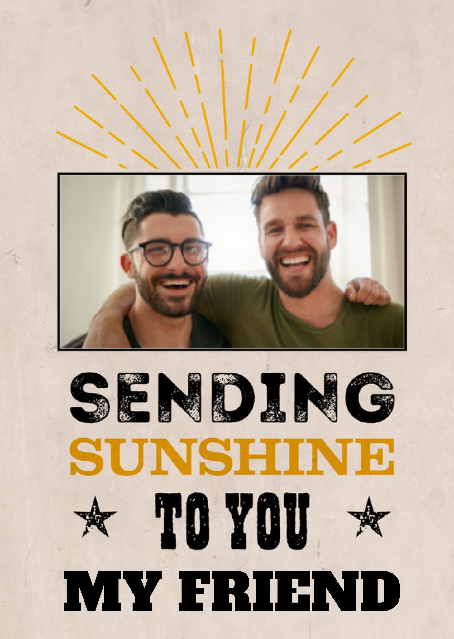 Denken aan kaart foto sunshine Kaart Greetz