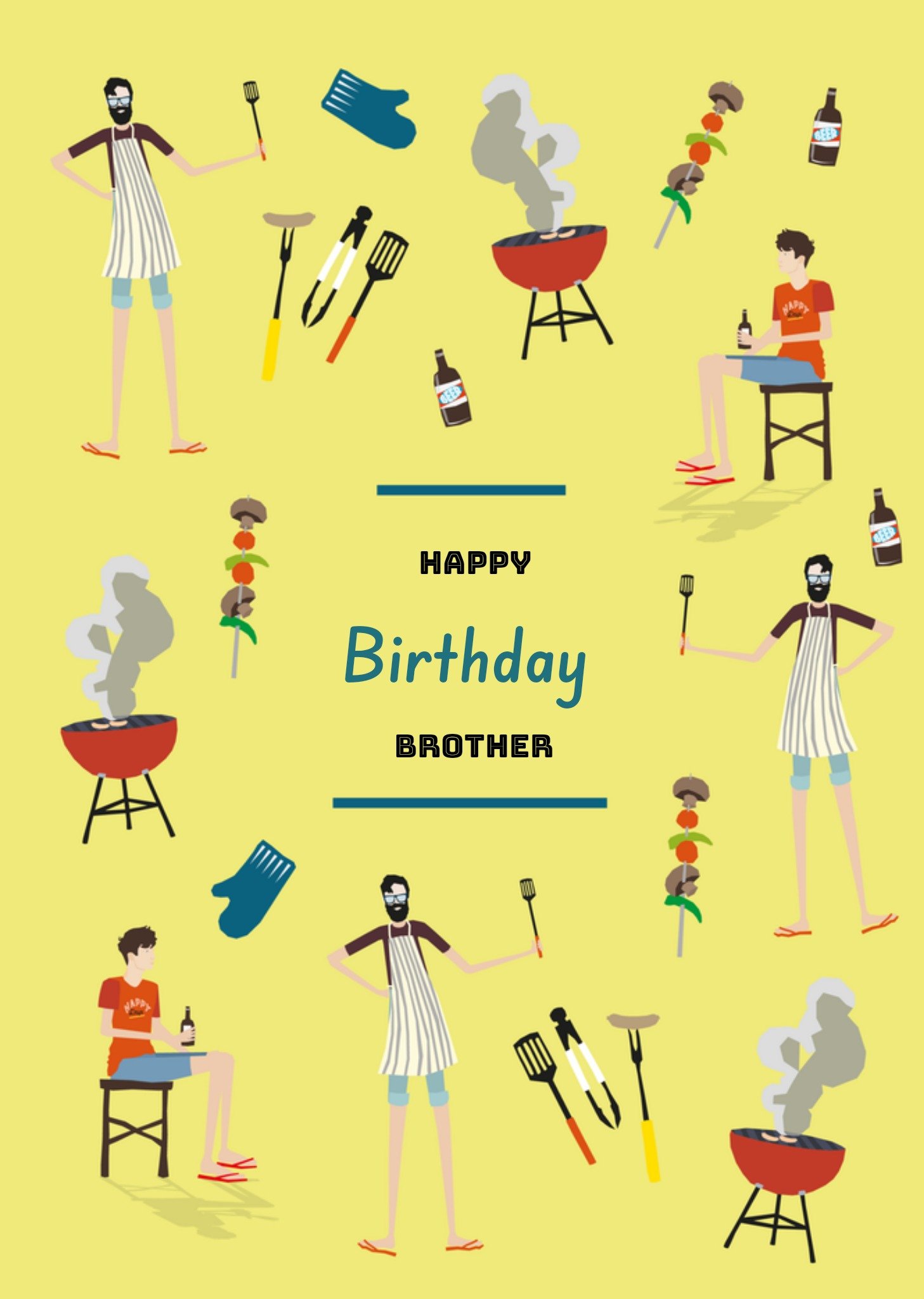 Verjaardagskaart Barbeque Kaart TMS