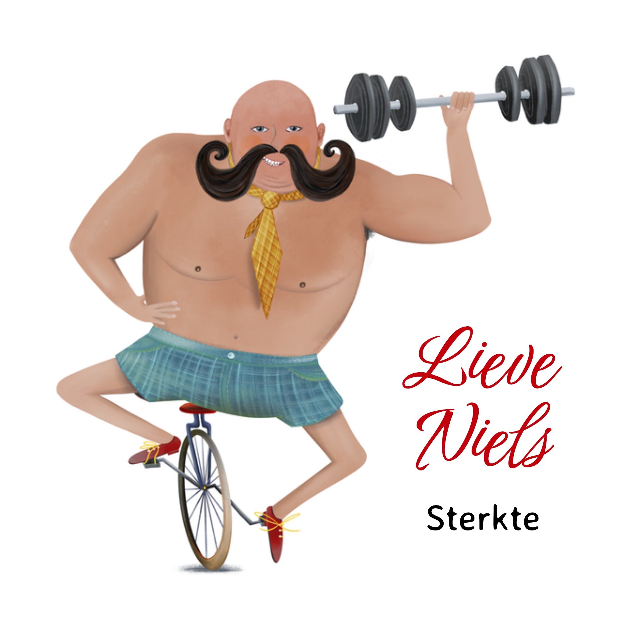 Patricia Hooning Beterschapskaart Man trainen Vierkante Kaart Fishuals