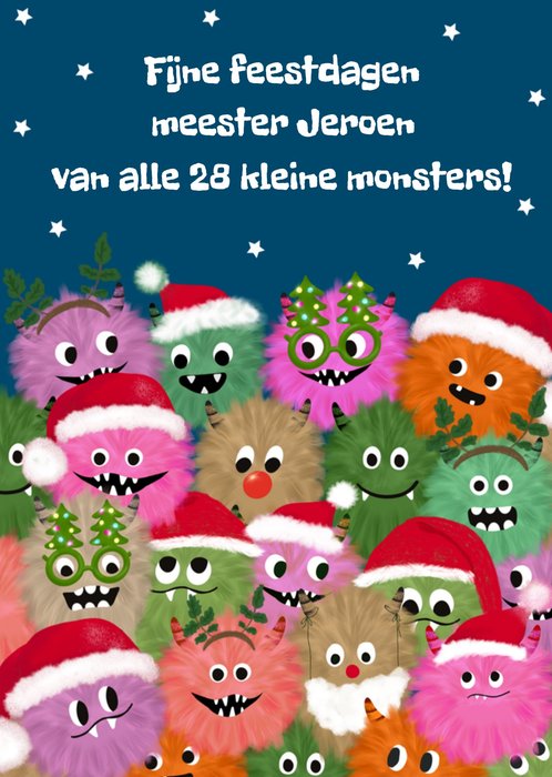 Tsjip | Kerstkaart | Monsters | Meester