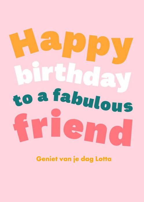 Greetz | Verjaardagskaart | To a fabulous friend