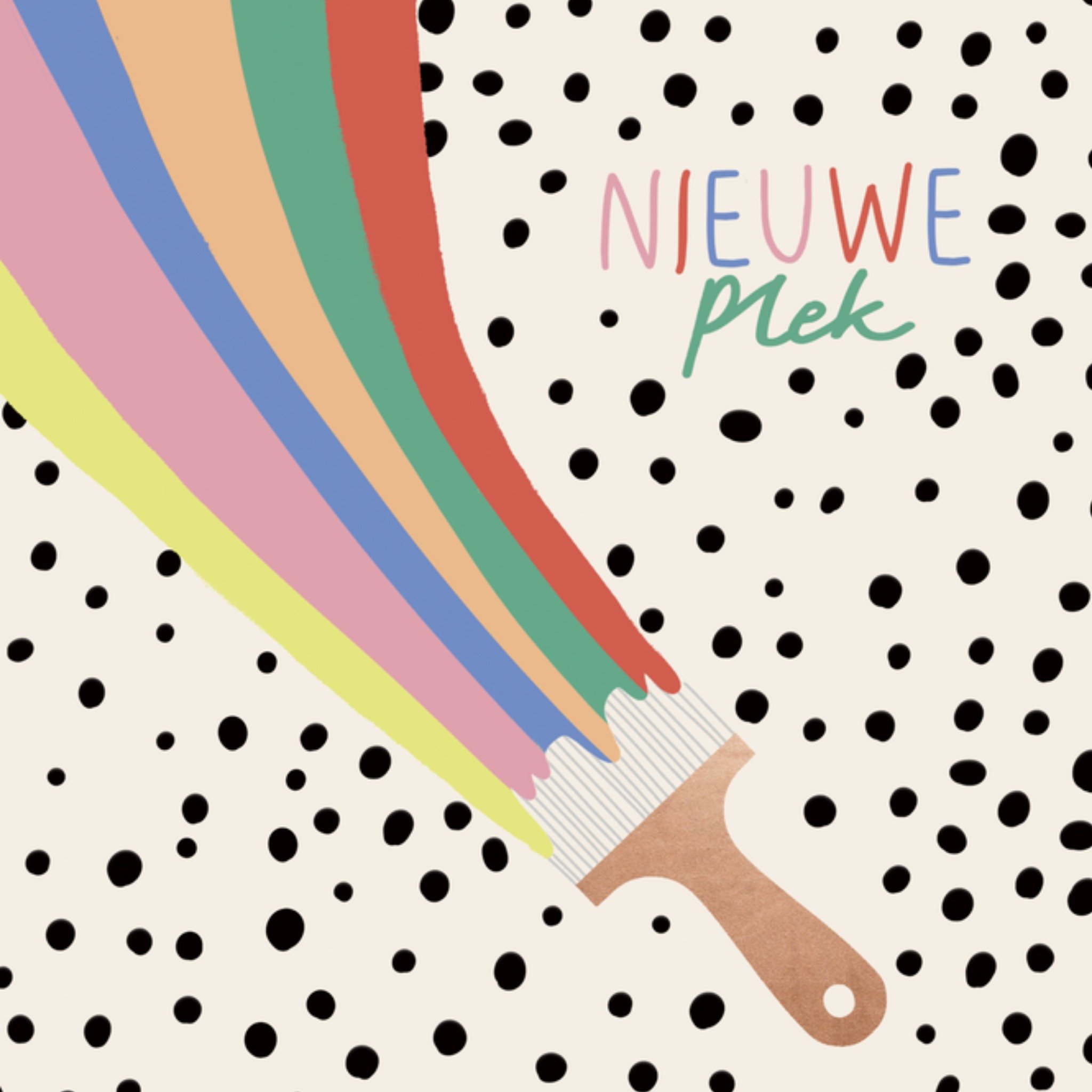 Nieuwe woning regenboog verf Vierkante Kaart UK Greetings