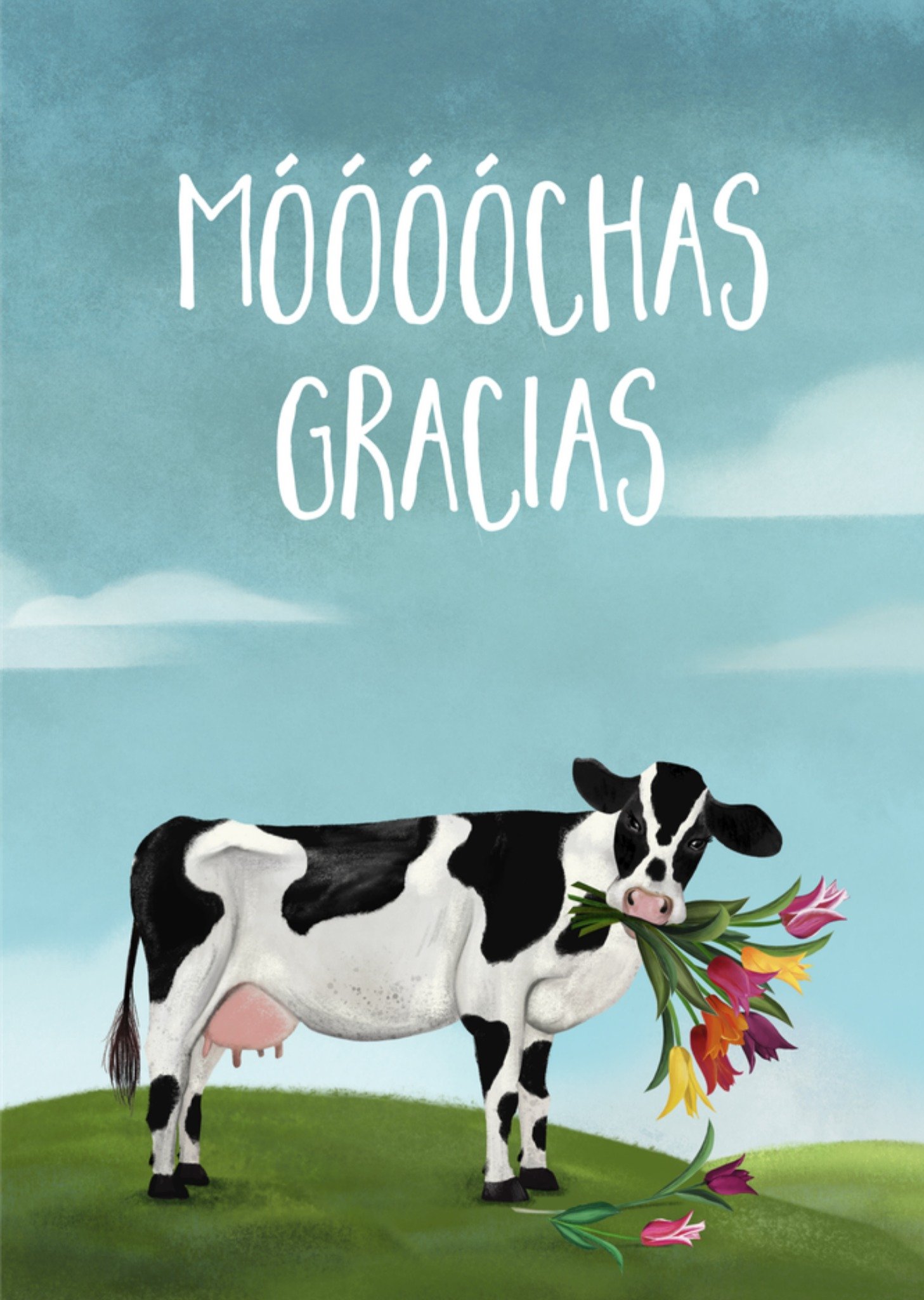 Patricia Hooning Bedankt kaart Koe Kaart Fishuals