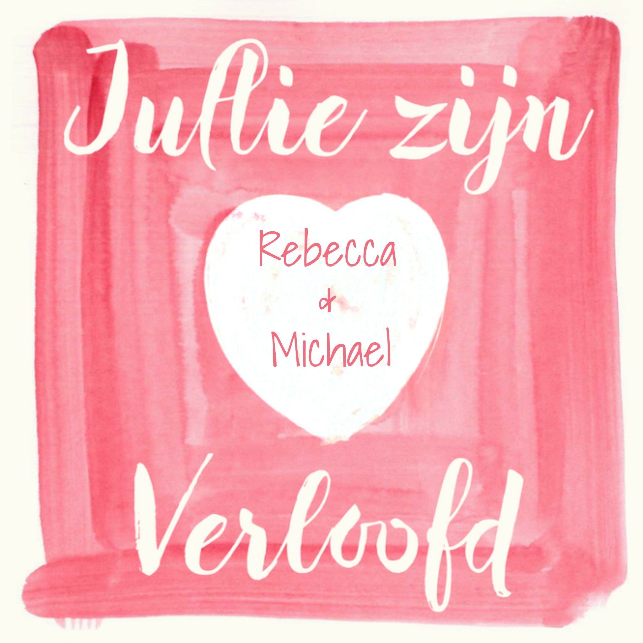 Greetz Huwelijkskaart met naam verloofd Vierkant