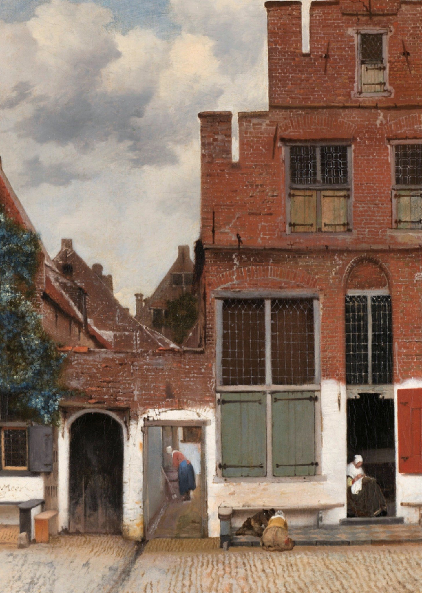 Kunstkaart het straatje Kaart Klaas de Jong