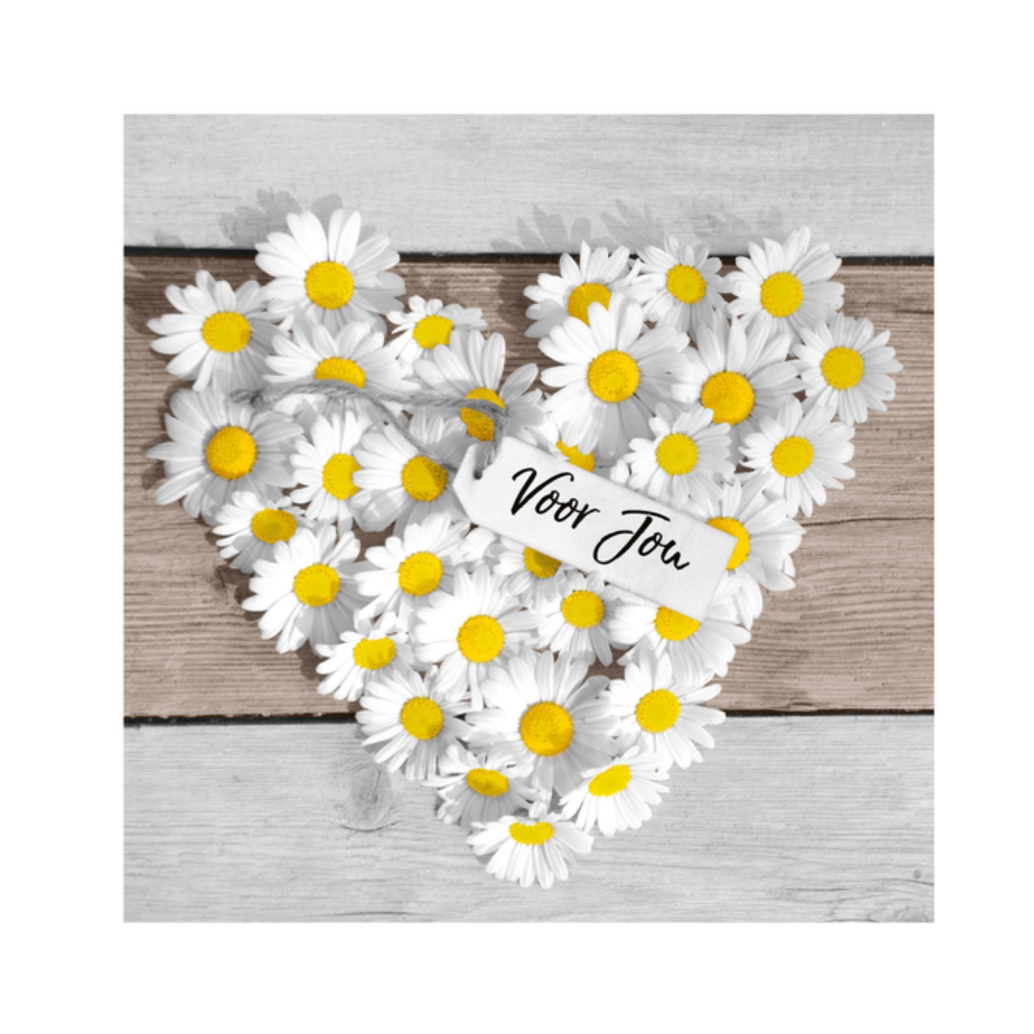 Zomaar kaart Bloemen Vierkante Kaart Paperclip