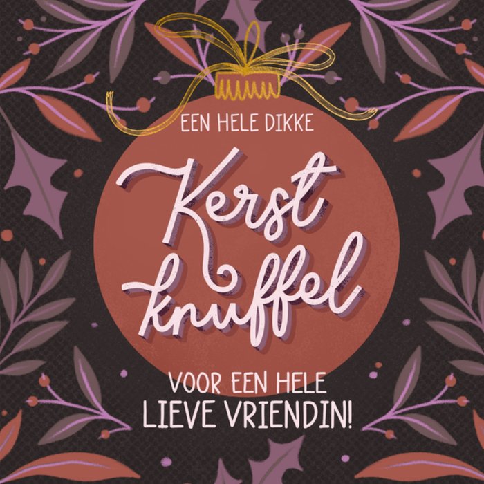 Greetz | Kerstkaart | Dikke kerstknuffel | Vriendin